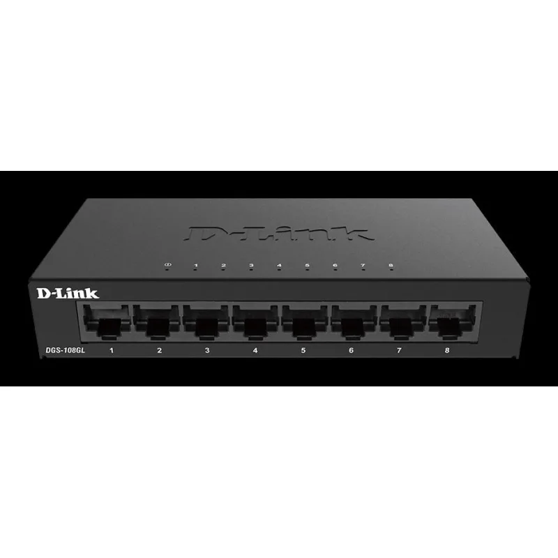 D-Link DGS-108GL 8-portový gigabitový stolný prepínač s kovovým puzdrom…