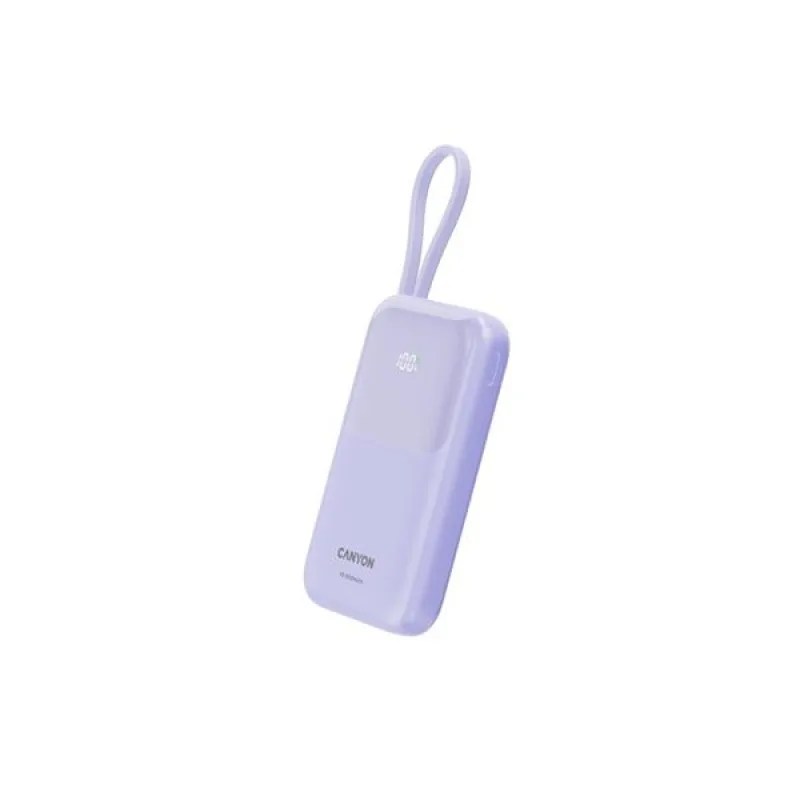 Canyon OnPower 101, Powerbank, 10.000 mAh, displej, in: USB-C, out: USB-A…