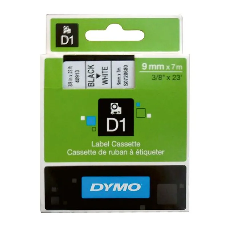 DYMO samolepiaca páska D1 čierna potlač/biela 9 mm DY720680