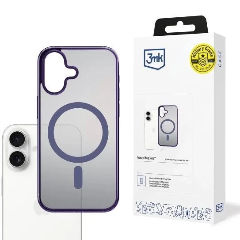 3mk ochranný kryt Frosty MagCase Purple pro Apple iPhone 17 5903108664455