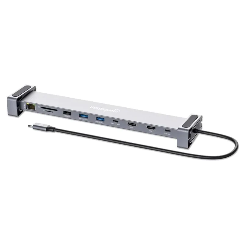 MANHATTAN Dokovací stanice USB-C 10v1, 2xHDMI, 2xUSB-C, 3xUSB, 1xRJ45…