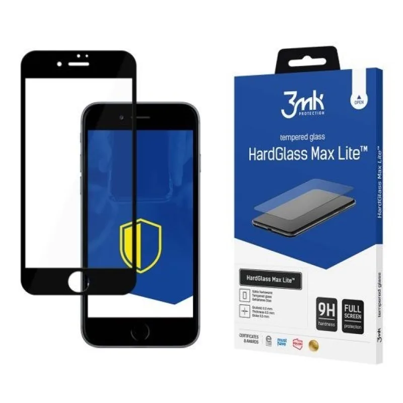 3mk tvrzené sklo HardGlass Max Lite Black pro Apple iPhone 7/ 8/ SE 2020/…