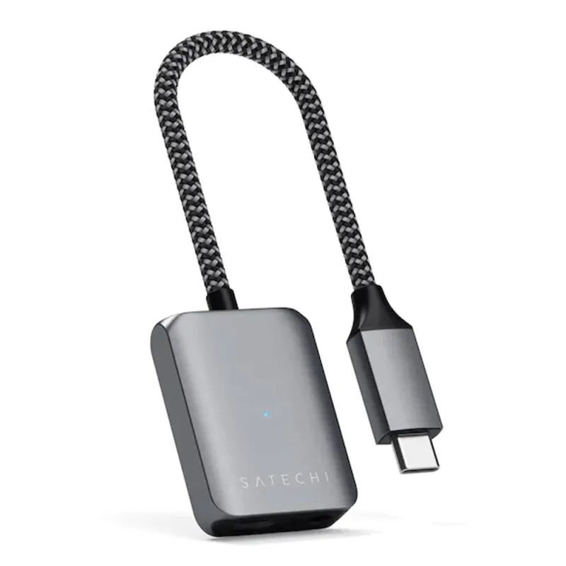 Satechi USB-C PD Audio Adapter - Space Gray Aluminium ST-UCAPDAM