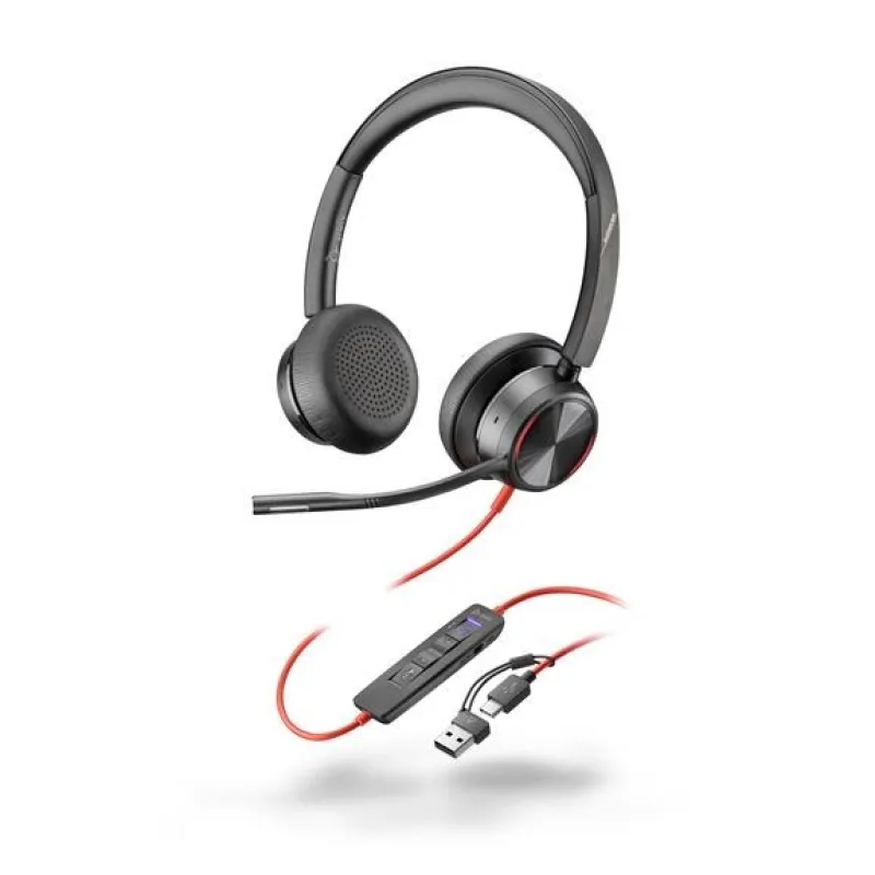 Poly Blackwire 8225 MS Teams náhlavní souprava, USB-C/ A adaptér, …