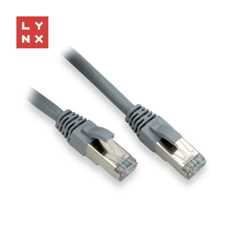 LYNX FTP patch kabel Cat6, PVC, 10m, šedý LX-FTP6-100-GREY