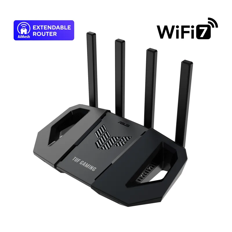 ASUS TUF-BE3600 (BE3600) WiFi 7 Extendable Gaming Router, 2.5G porty, …