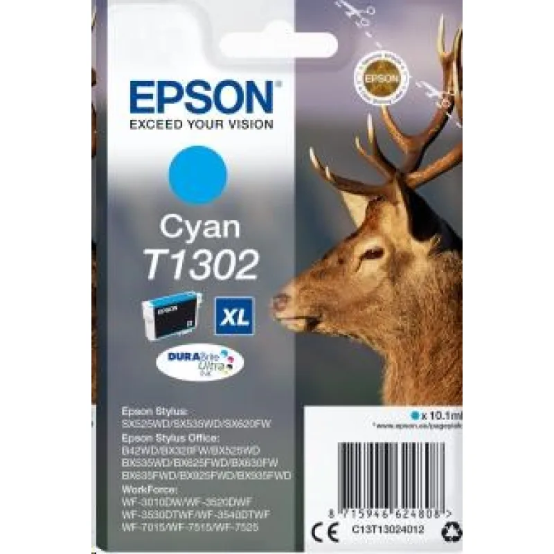 BAZAR - EPSON ink bar Singlepack "Jelen" Cyan T1302 DURABrite Ultra Ink …