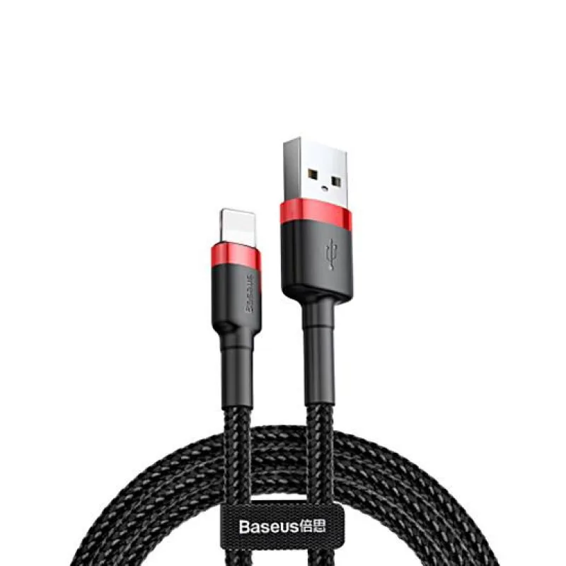 Baseus dátový kábel Cafule Lightning 2m 1, 5A červeno-čierny 6953156275027