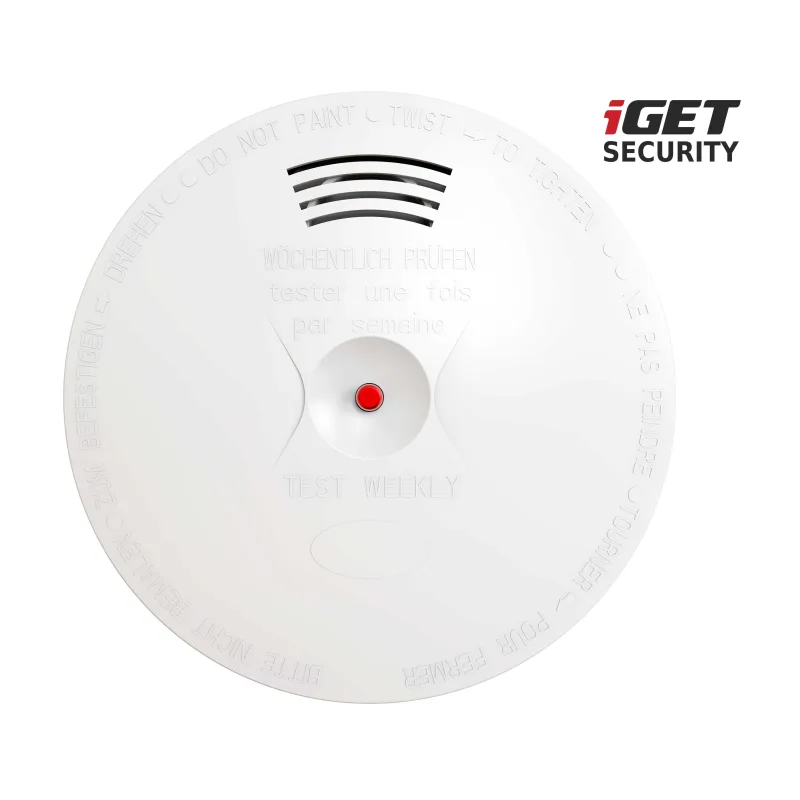 iGET SECURITY EP14 - bezdrôt. senzor dymu, norma EN14604:2005, samostatný…