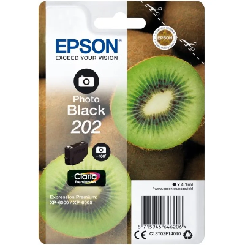 EPSON ink Fotočierna 202 Premium - singlepack, 4, 1ml, 400s, štandard…