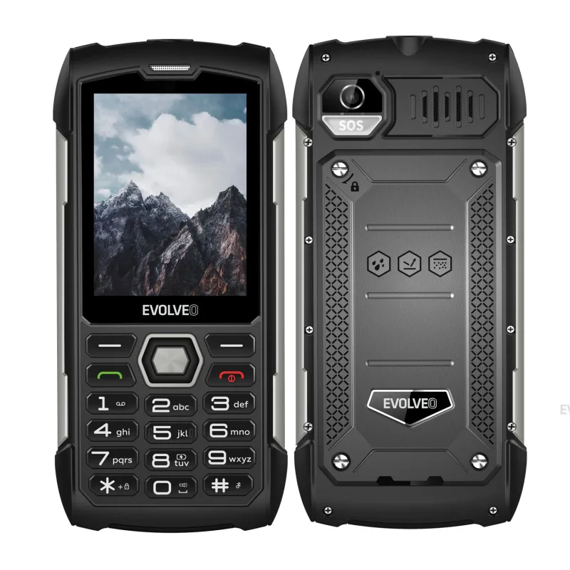 EVOLVEO StrongPhone H1, vodotesný odolný Dual SIM telefón, čierna…