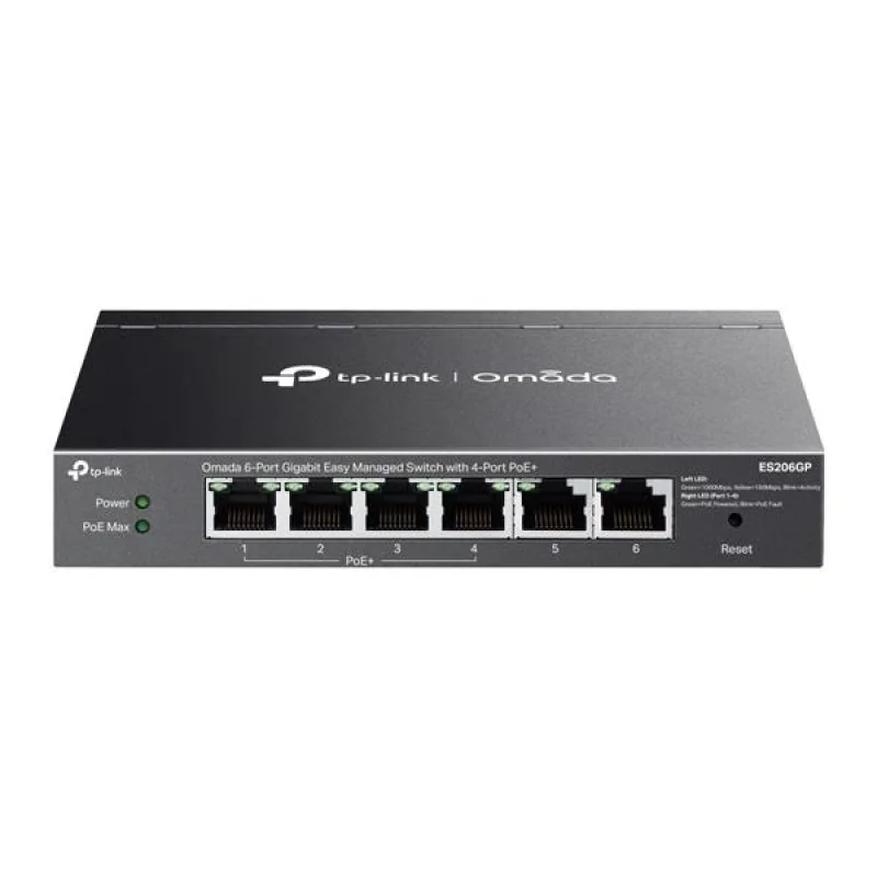 Omada 6-Port Gigabit Easy Managed Switch with 4-Port PoE+ PORT: 4×…