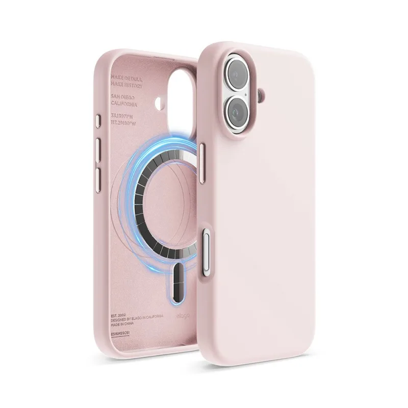 Elago kryt Silicone Case Magsafe pre iPhone 16 - Lovely Pink ES16MSSC61…