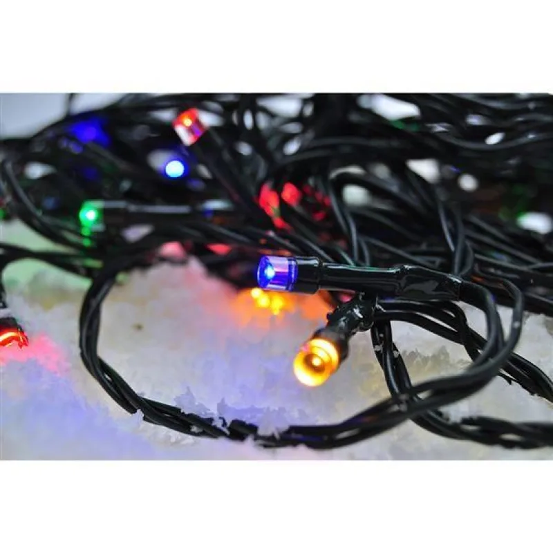 Solight LED venkovní vánoční řetěz, 200 LED, 20m, přívod 5m, 8 funkcí…