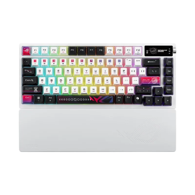 ASUS Klávesnice ROG Azoth X, Mechanická, Bezdrátová BT, RF 2.4GHz, US…