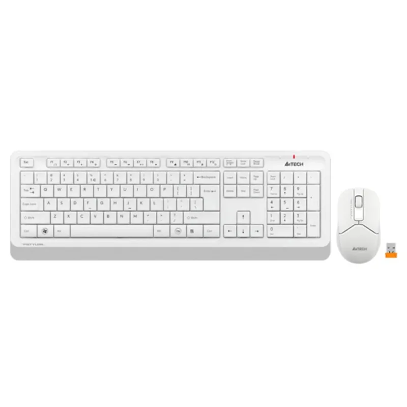 A4tech Set klávesnice+myš FG1012, Bezdrátový, US, bílá FG1012-WH