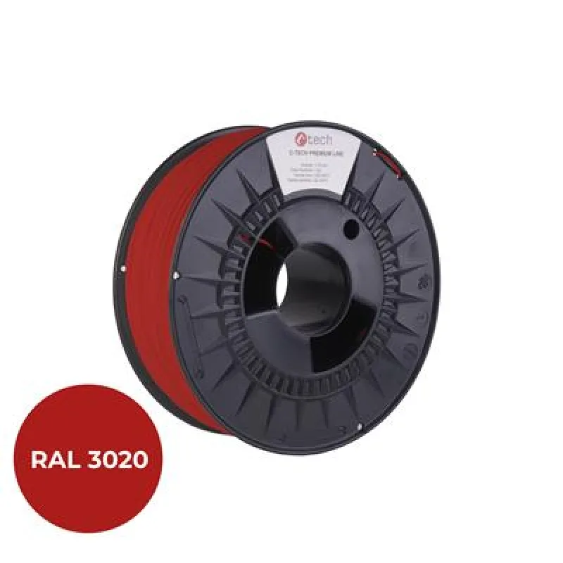 Tlačová struna (filament) C-TECH PREMIUM LINE, PETG, dopravná červená,…