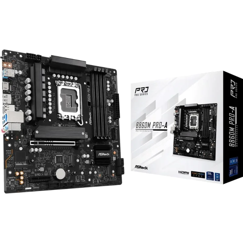 ASRock MB Sc LGA1851 B860M Pro-A, Intel B860, 4xDDR5, 1xDP, 1xHDMI, …