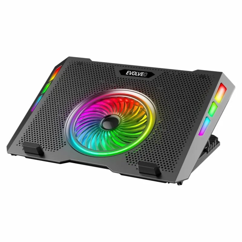 EVOLVEO Ania 16, chladiaca podložka pod notebook, 5x ventilátor, RGB…