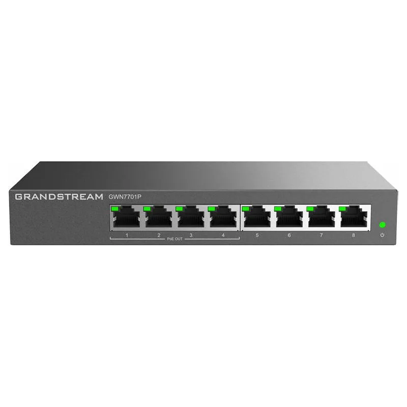 Grandstream GWN7701P Unmanaged Network Switch 8 portov / 4 PoE out…