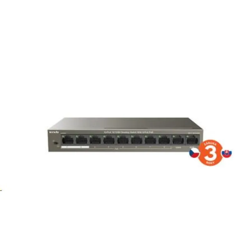 Tenda TEF1110P-8-63W - PoE AT Switch 63Watt TEF1110P-8-63W