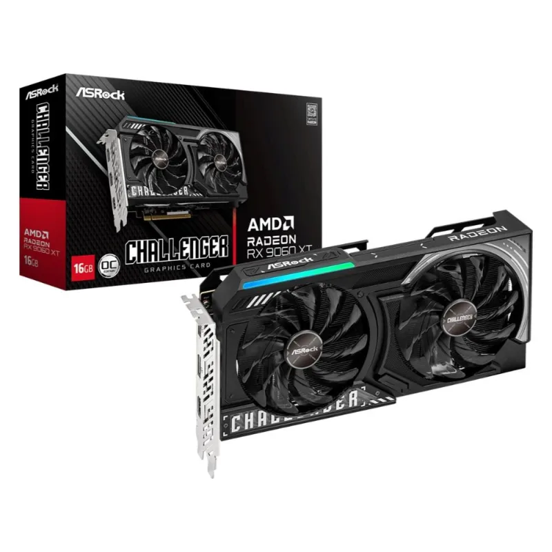 ASRock VGA AMD Radeon RX 9060 XT Challenger 16GB OC, RX 9060 XT, 16GB…