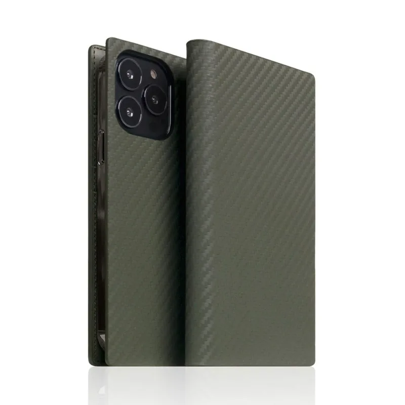 SLG Design puzdro D+ Italian Carbon Leather Diary pre iPhone 14 Pro…