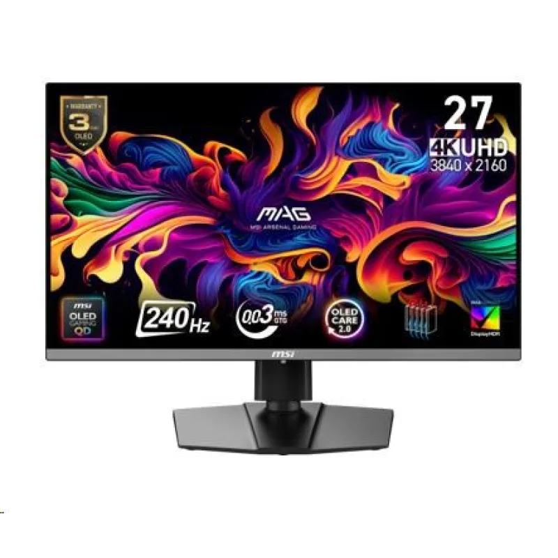 MSI MAG/ 272UP QD-OLED X24/ 26, 5"/ QD-OLED/ 4K UHD/ 240Hz/ 0, 03ms/…