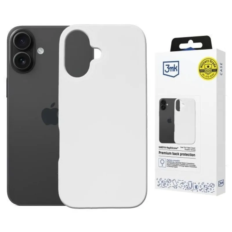 3mk ochranný kryt HARDY MagSilicone pro Apple iPhone 16 White…