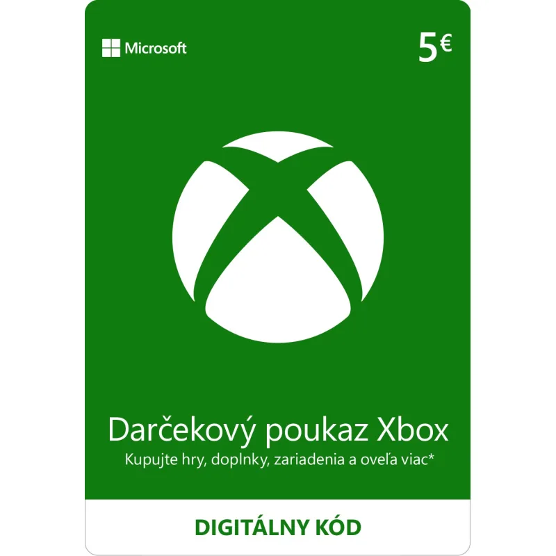ESD XBOX - Dárková karta Xbox 5 EUR ESD_K4W-02557