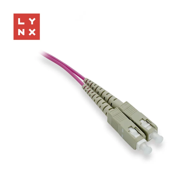 LYNX duplexní patch kabel MM, OM4, SC/ SC, 50/ 125µm, 2m LX-DPX-SC/SC…