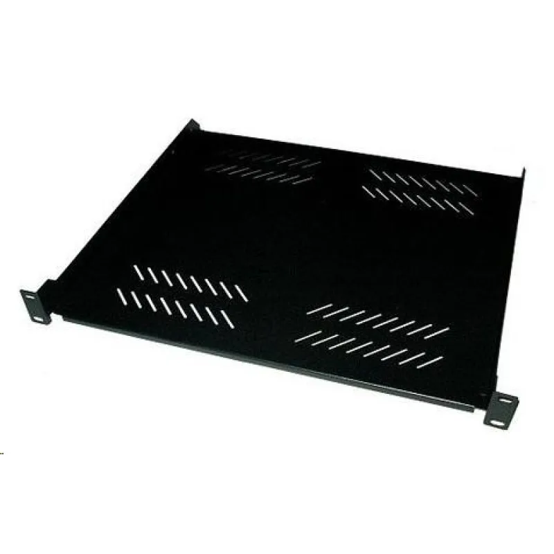 XtendLan 19" police s perforací 1U/ 280mm, nosnost 25kg, černá…
