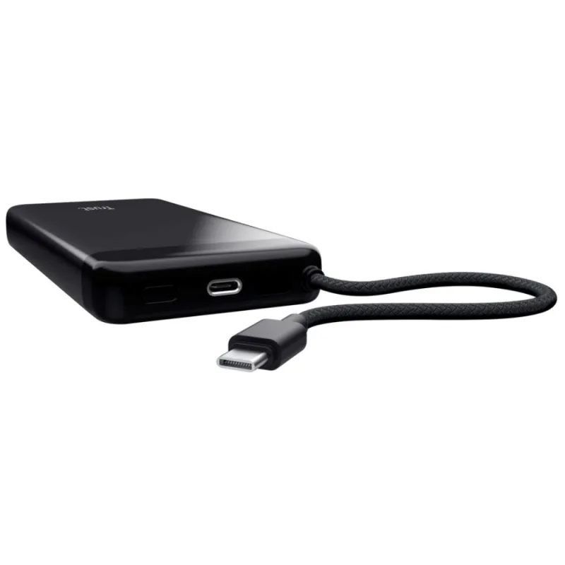 TRUST Powerbanka Fiera, 20000 mAh, S kabelem, 2x USB-C, černá 25881
