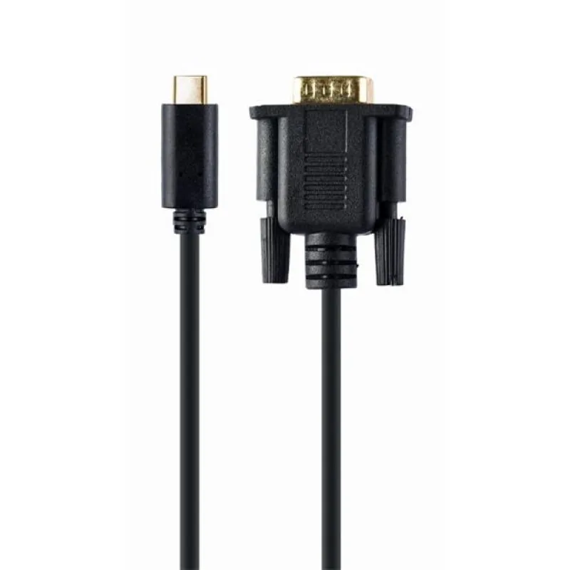 Gembird kábel USB-C (M) na VGA (M), 2 m, blister, čierny A-CM-VGAM-01