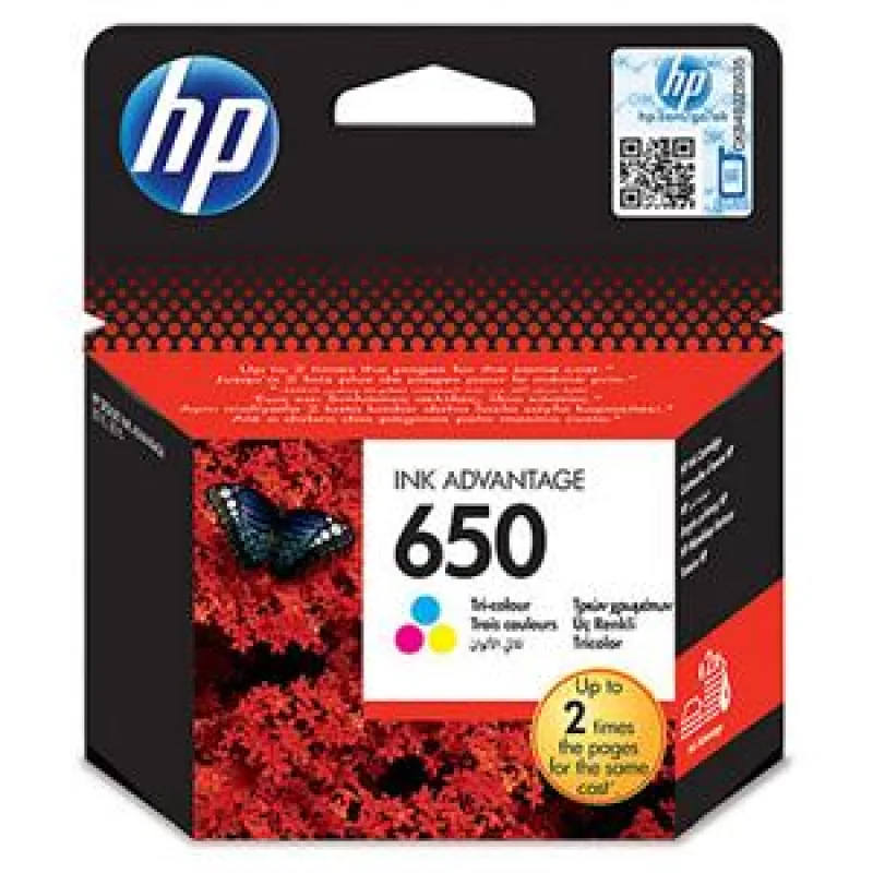 HP 650 trojfarebná atramentová kazeta, CZ102AE CZ102AE
