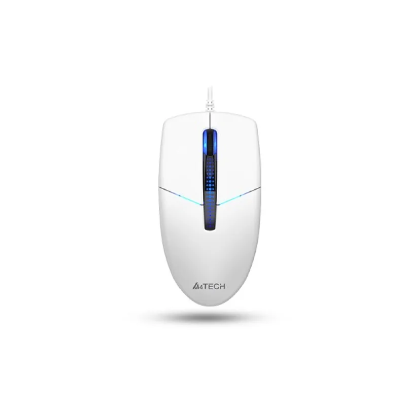 A4tech N-530S, podsvícená kancelářská myš, 1200 DPI, USB, bílá N-530S…