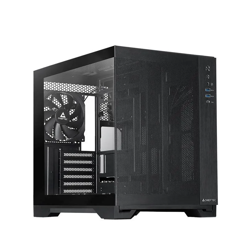 CHIEFTEC skříň VISIO AIR, ATX, 1x USB-C 3.2, 2x USB 3.0, 3x 140mm Fan…
