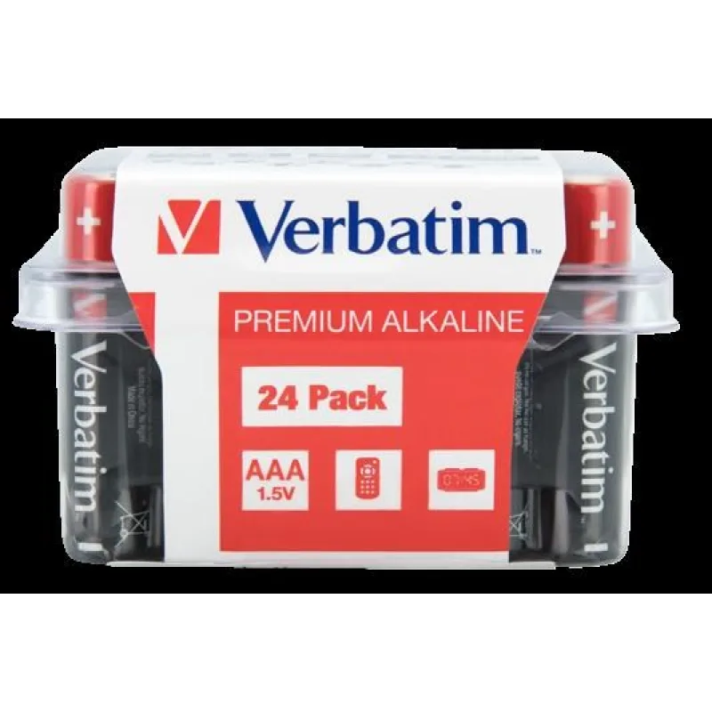 VERBATIM Alkalická Baterie AAA 24 Pack / LR03 49504