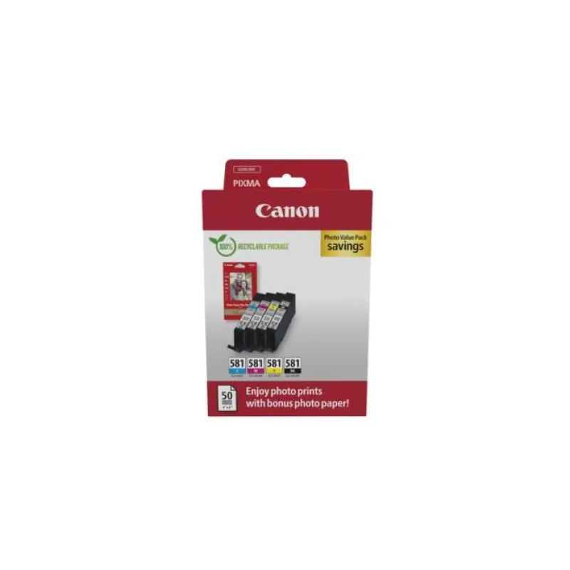 Canon CARTRIDGE CLI-581 BK/ C/ M/ Y PHOTO VALUE 2106C006