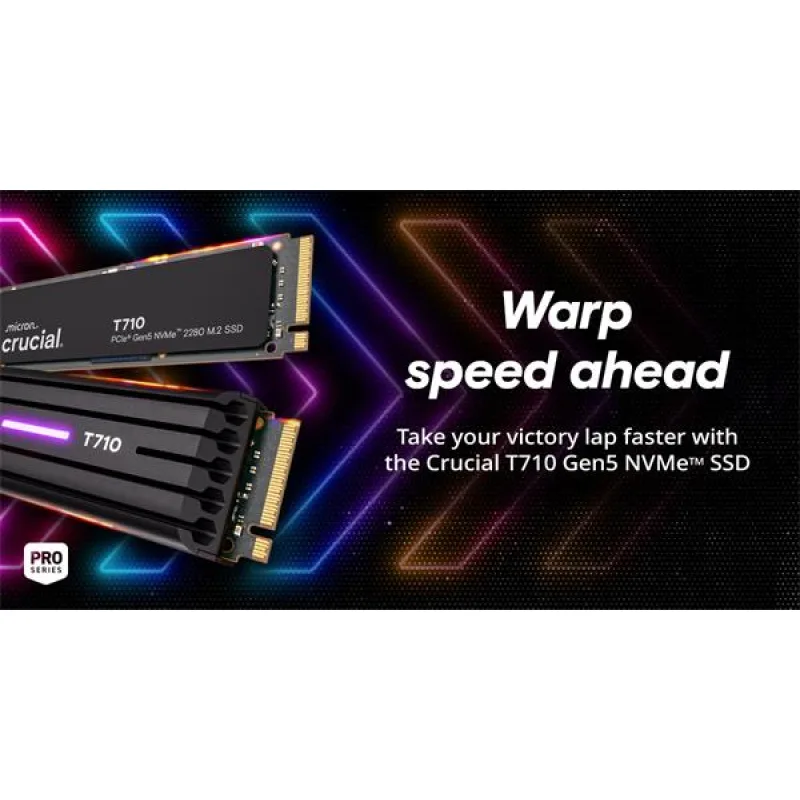 Crucial T710 1TB SSD PCIe Gen5 NVMe M.2 2280, r14900MB/s, w13700MB/s…