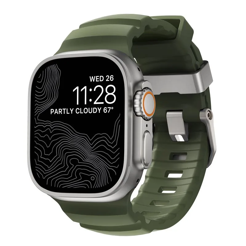 Nomad remienok Rocky Point Band pre Apple Watch 46/49mm - Forest/Natural…