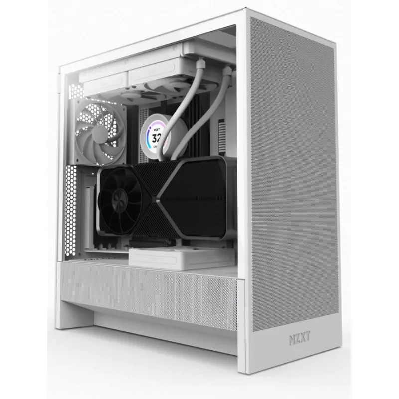 NZXT case H5 Flow, ATX, Compact Mid Tower, white CC-H52FW-01
