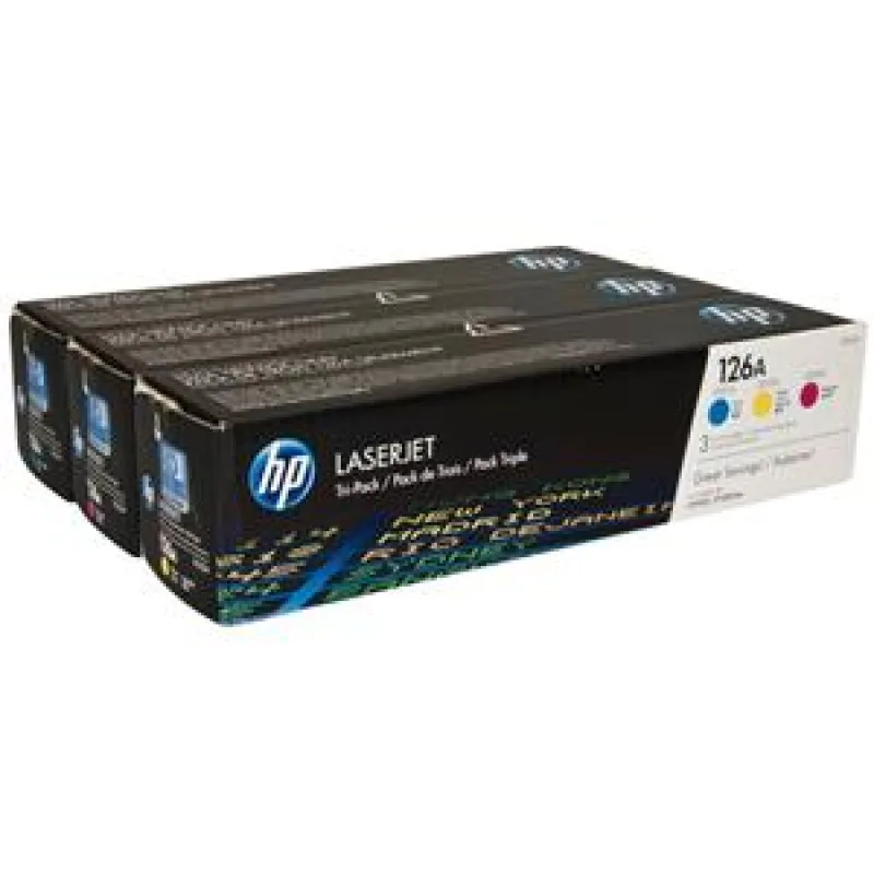 HP 126A trojbalenie - azúrová, purpurová, žltá CF341A