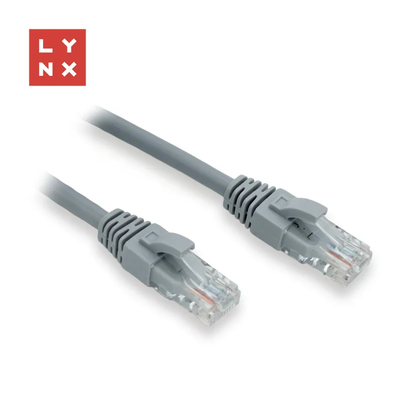 LYNX UTP patch kabel Cat6, PVC, 2m, šedý LX-UTP6-020-GREY
