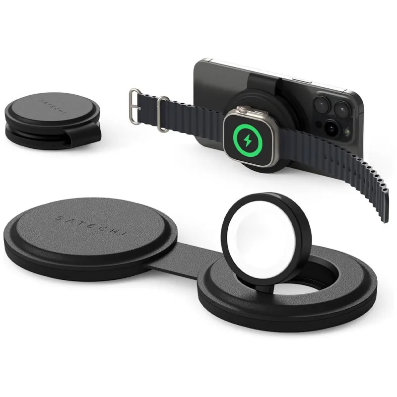 Satechi Qi2 OntheGo 2-in-1 Wireless Charger - Black ST-QTG21K