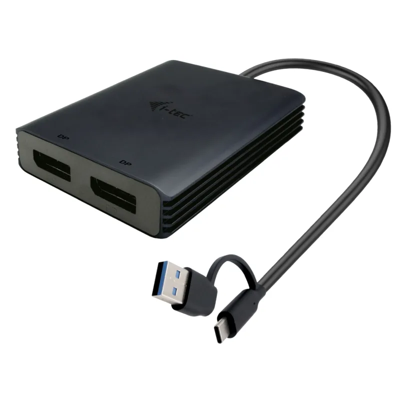 i-tec USB-A/ USB-C Dual 4K DP Video adaptér CADUAL4KDP