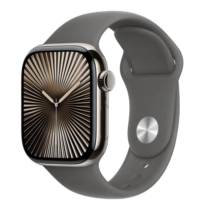 Apple Watch Series 10 GPS + Cellular 46mm Natural Titanium Case with…