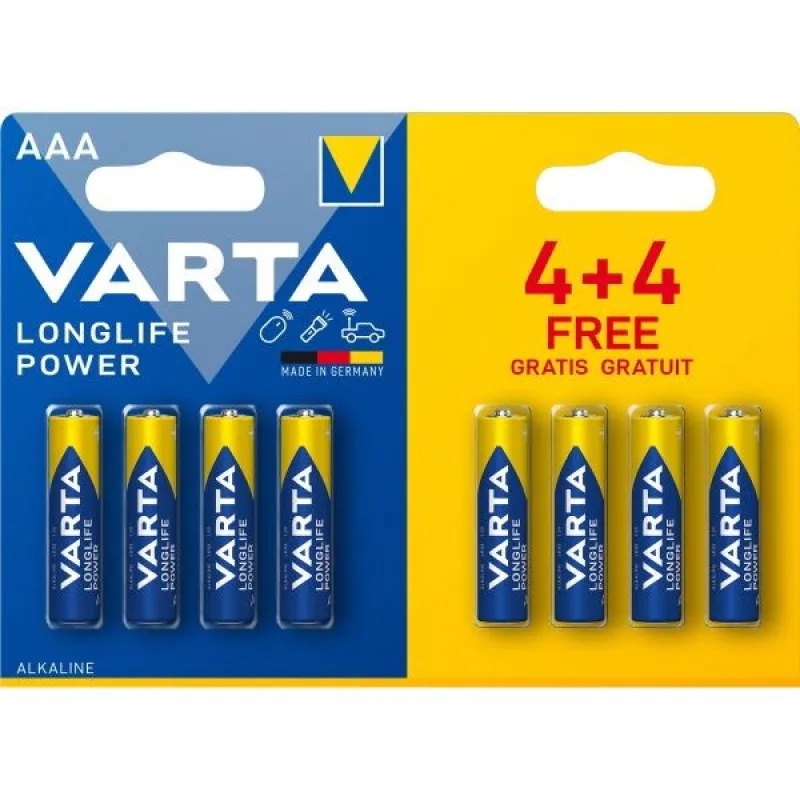 Varta LR03/ 4+4 Longlife POWER 4903 409665,00