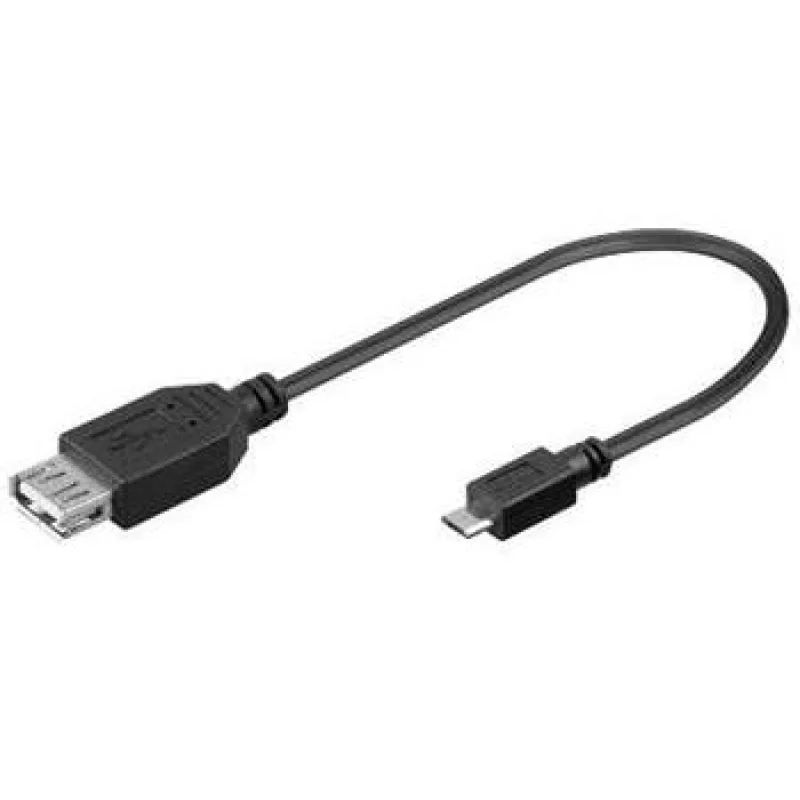 PremiCord USB kab redukcia A/ fem-MicroUSB/ mal20cm kur-13