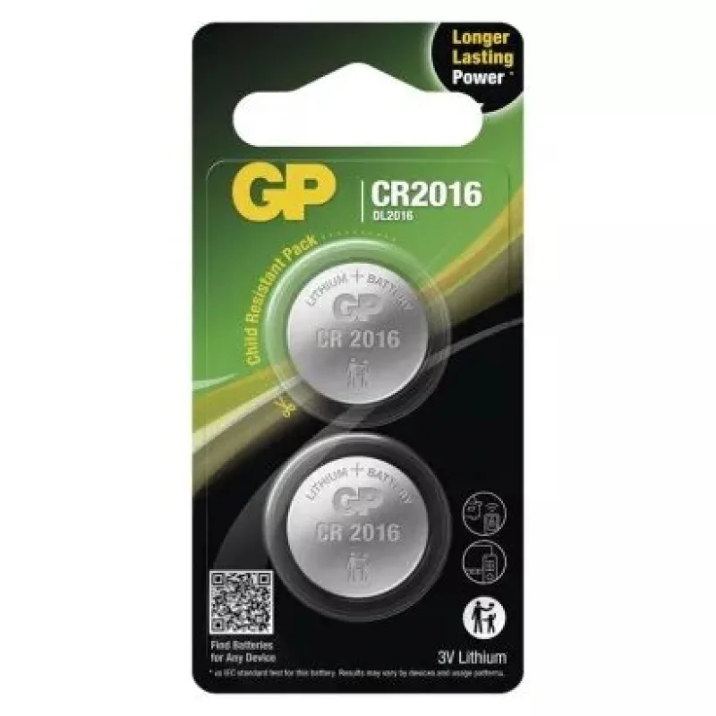 EMOS GP líthiová gombíková batéria CR2016 2BL B15163